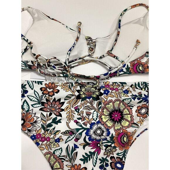 New O’Neill floral hi waisted bikini set. XS-top/S-bottom. Retails $119 - Picture 13 of 15